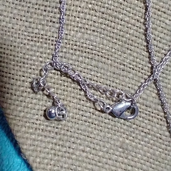 Silver Heart Locket Necklace Family with Multicolor Colorful Gemstones - Picture 3 of 5